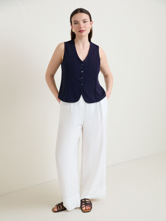 CHALECO DETALLE BOTON Azul Marino image number null