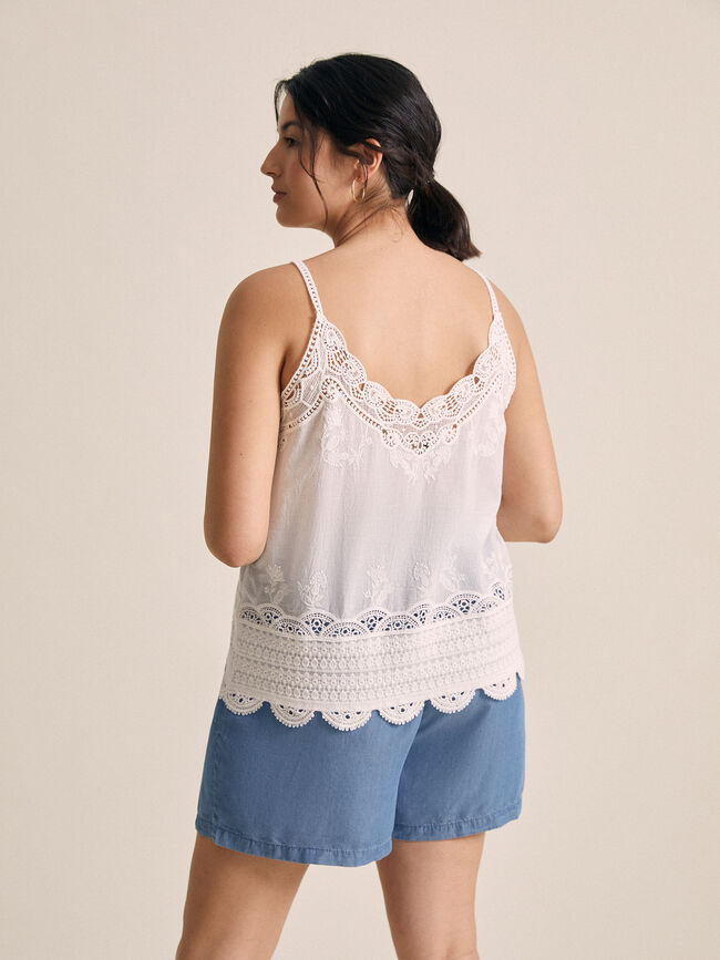 TOP BORDADO Blanco Optico