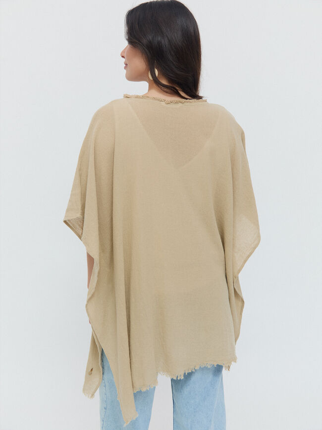 KIMONO ABIERTO ABALORIOS Beige