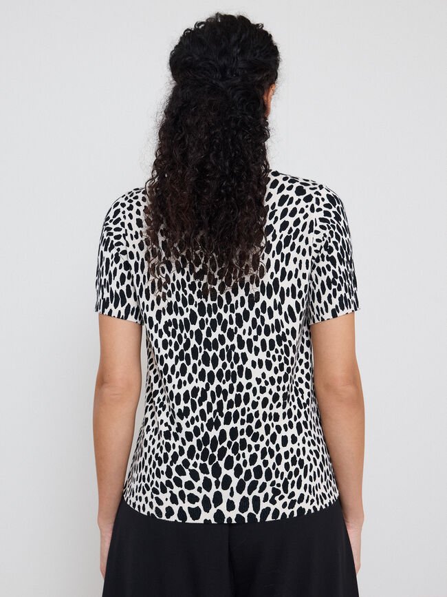 JERSEY MANGA CORTA ESTAMPADO Crudo