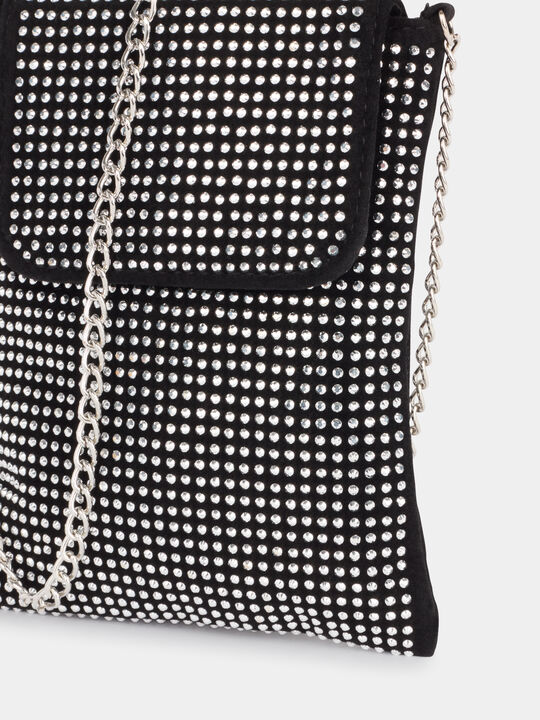 BOLSO MINI BRILLOS Negro image number null