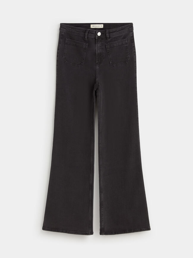 WIDE LEG BOLSILLOS Negro