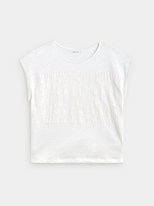 CAMISETA POSICIONAL FLORES Blanco Optico