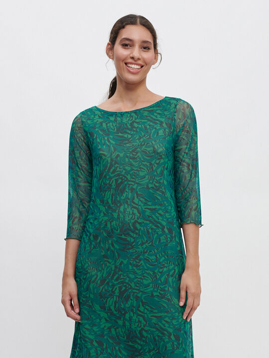 VESTIDO TUL Verde oscuro image number null