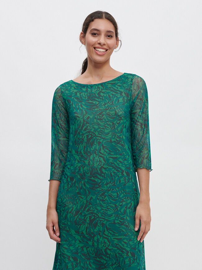 VESTIDO TUL Verde oscuro