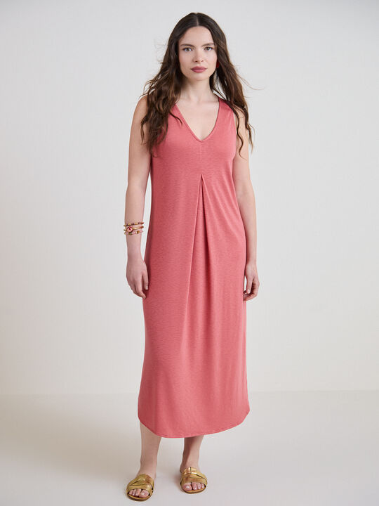 VESTIDO FLAM&Eacute; PLIEGUE ESCOTE Maquillaje Oscu image number null
