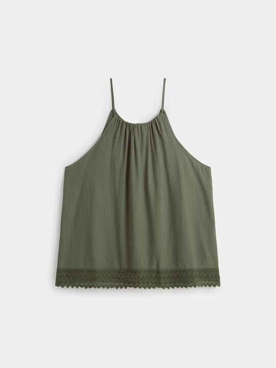 TOP  HALTER FORNITURA Kaki image number null