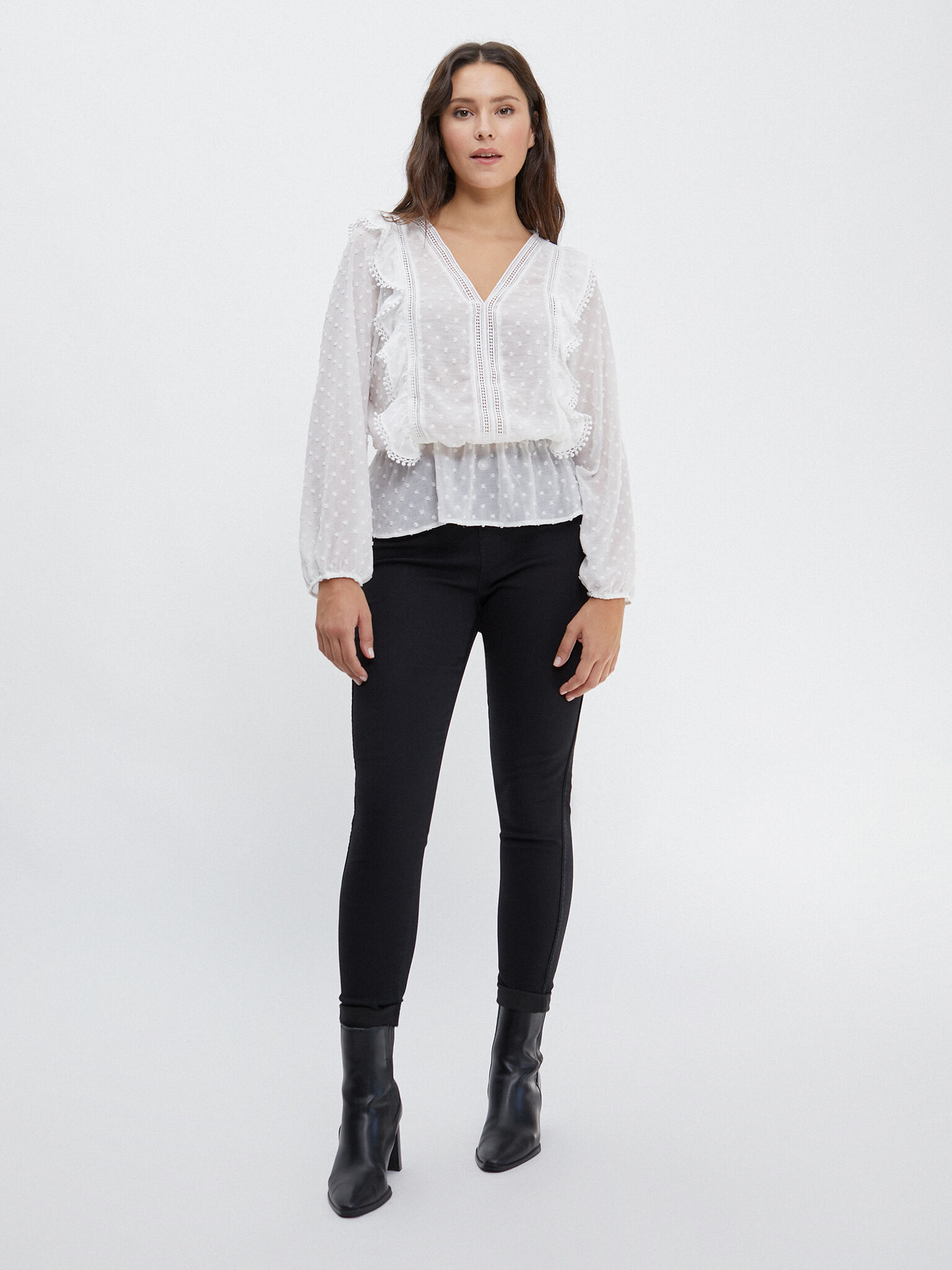 BLUSA PLUMETI VOLANTES ENCUENTROMODA ENCUENTRO