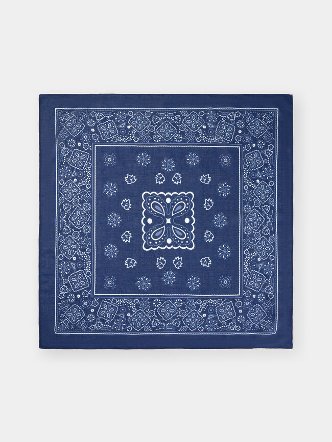 PA&Ntilde;UELO ALGOD&Oacute;N ESTAMPADO Azul Noche