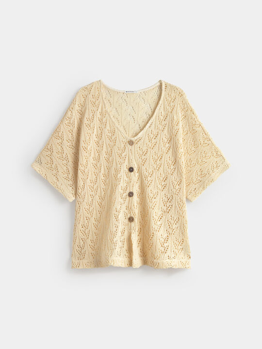 JERSEY PICO ESTRUCTURA Blanco Hueso image number null