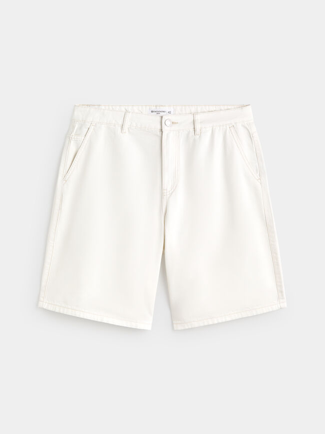 BERMUDA ANCHA Blanco Hueso