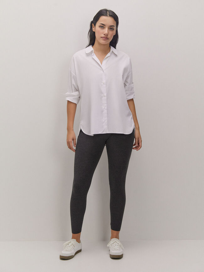 LEGGING BASICO LARGO Gris vigore Osc