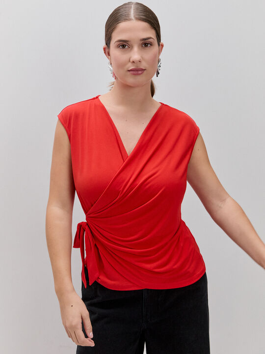 CAMISETA CRUZADA LAZO Rojo image number null