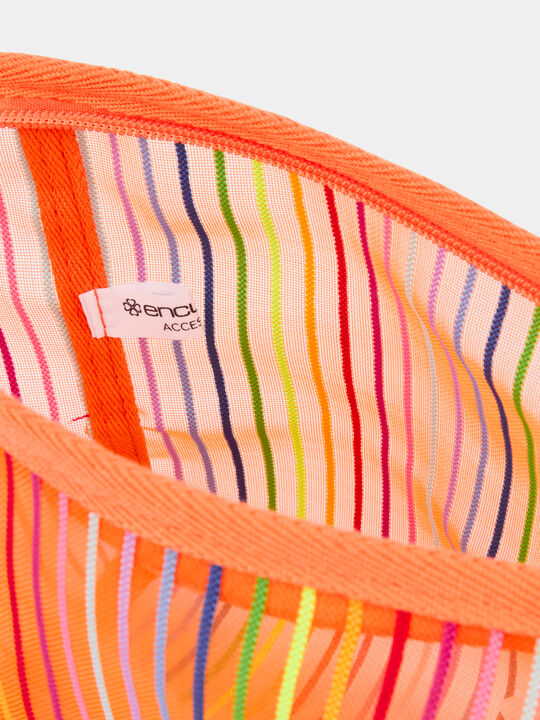 Neceser rayas multicolor naranja golden image number null