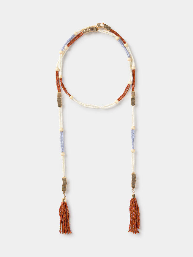 COLLAR ETNICO LARGO Multicolor