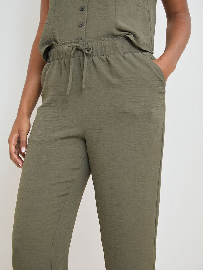 PANTAL&Oacute;N JOGGER FLUIDO Kaki