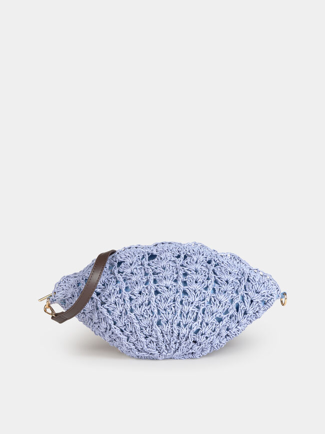 BOLSO BANDOLERA CONCHA Azul Brillante