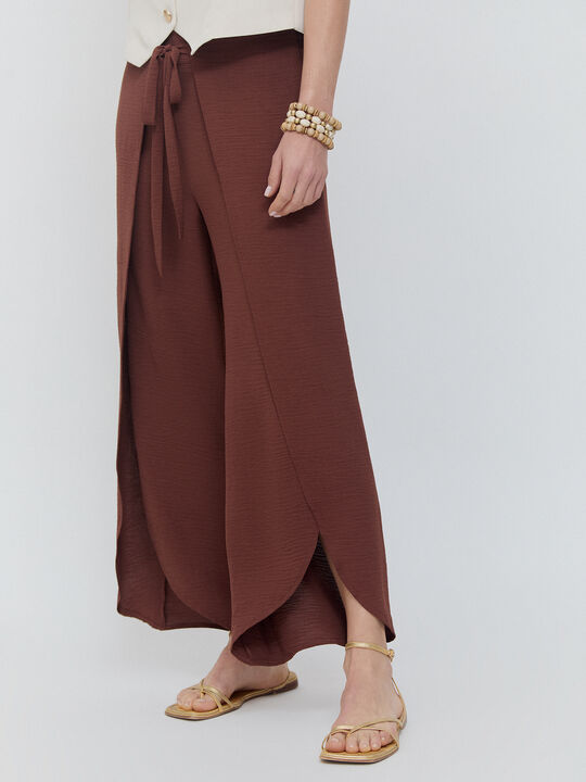 PANTALON PAREO LAZADA Marron chocolat image number null