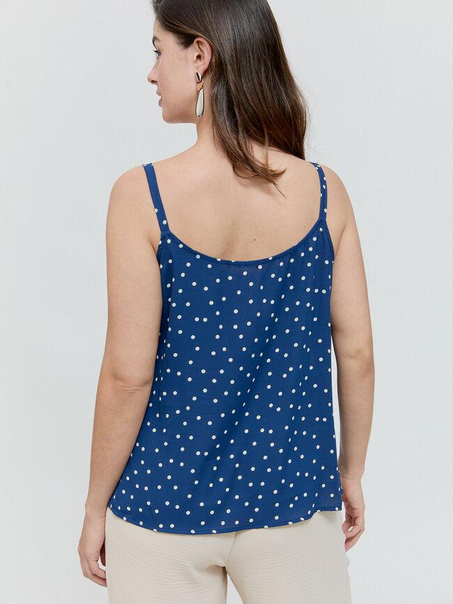 TOP VOLANTE Azul Marino