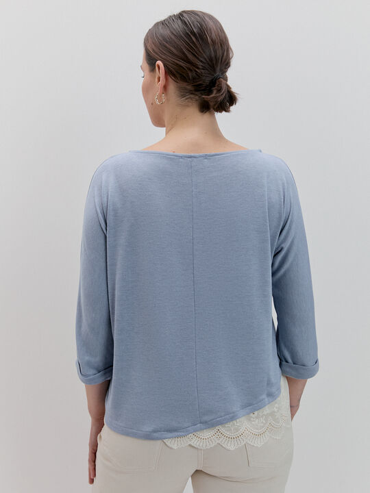 JERSEY PUNTILLA BAJO ASIM&Eacute;TRICA Azul Lavado image number null