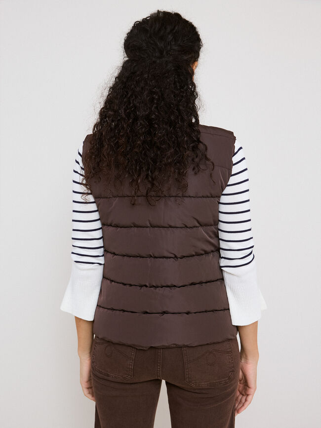 CHALECO ACOLCHADO BASICO Marron