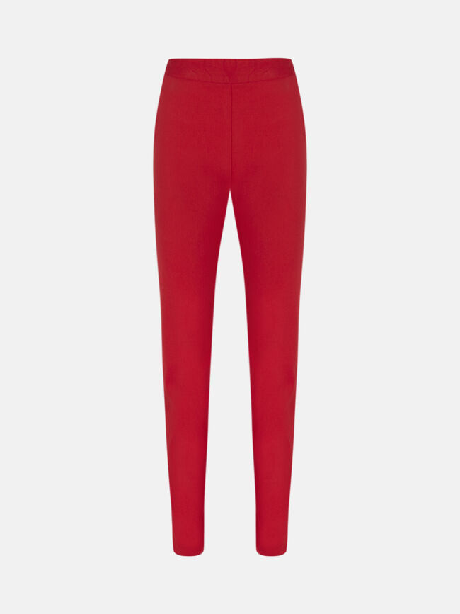 Pantalón cintura elástica Rojo