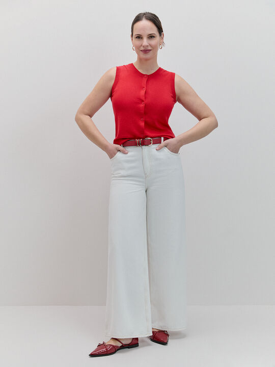 CHALECO B&Aacute;SICO BOTONES Rojo image number null