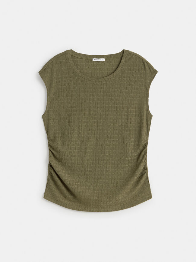 CAMISETA FRUNCES CINTURA Kaki