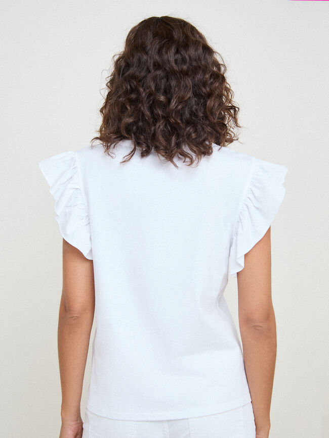 CAMISETA DETALLE BOLSILLO Blanco Optico