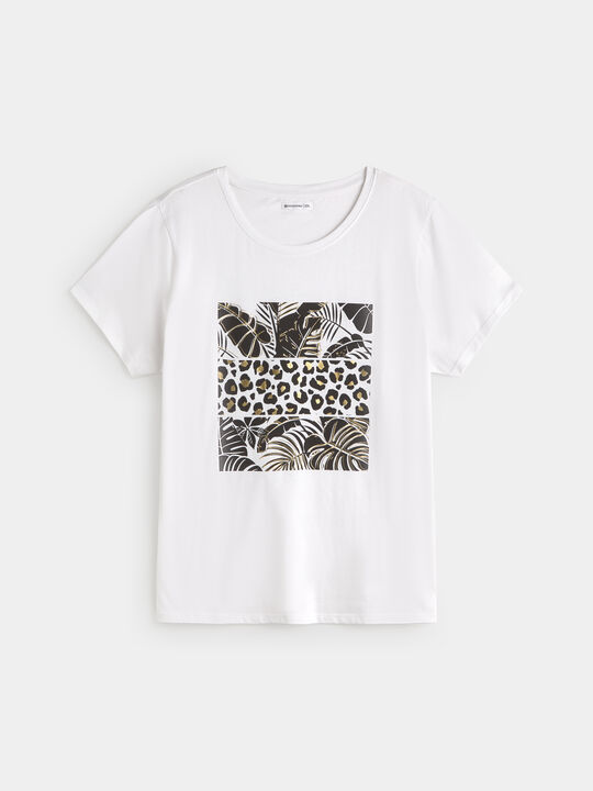 CAMISETA ANIMAL BRILLO Blanco Optico image number null