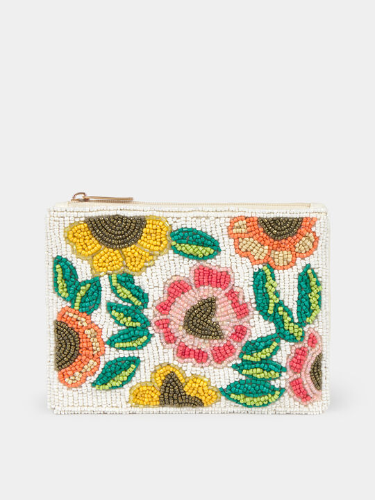 MONEDERO DETALLE FLOR Crudo image number null