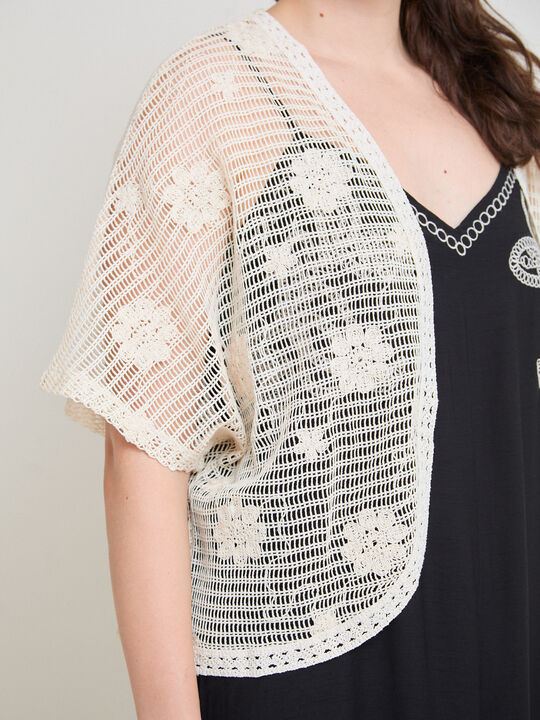 CHAQUETA ABIERTA CALADA FORNITURA Crudo image number null