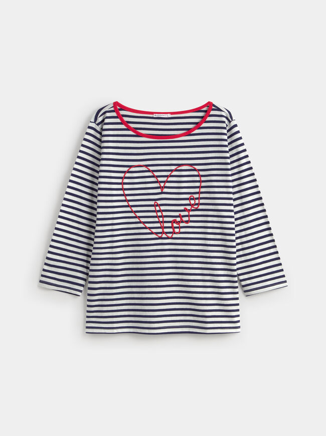 CAMISETA RAYAS CORAZ&Oacute;N Rayas 1