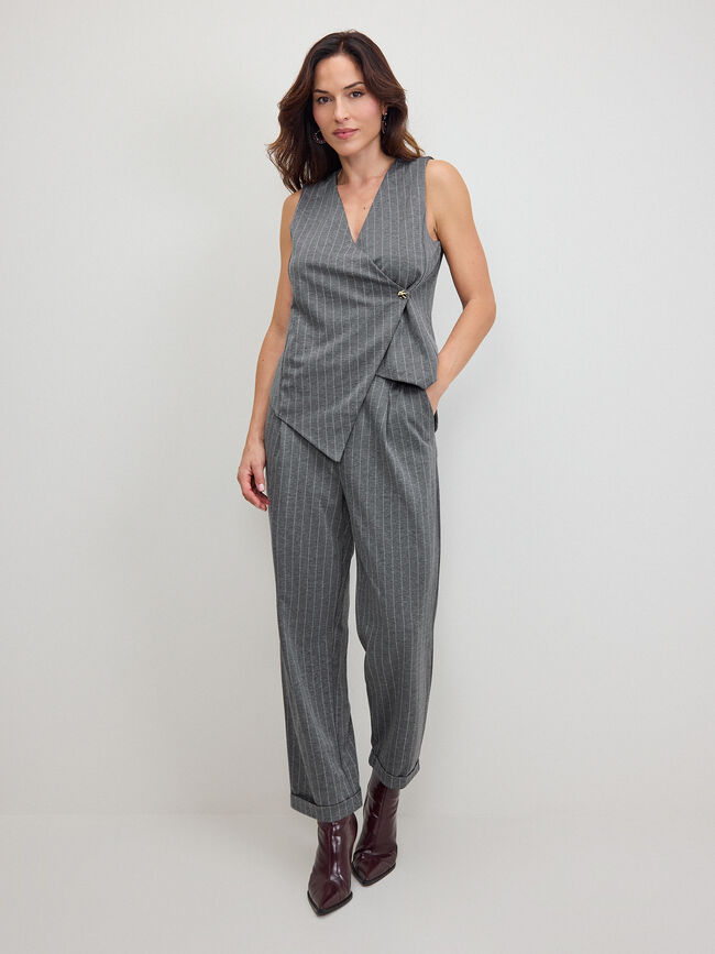 PANTAL&Oacute;N VUELTA SET RAYAS Negro