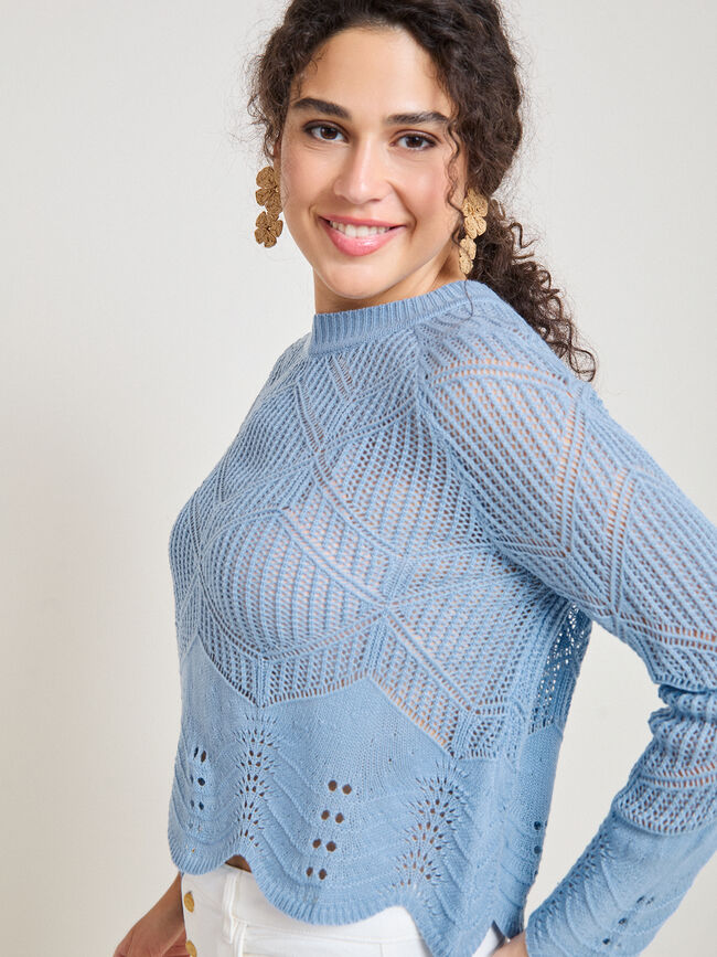 JERSEY CALADO Azul Bebe