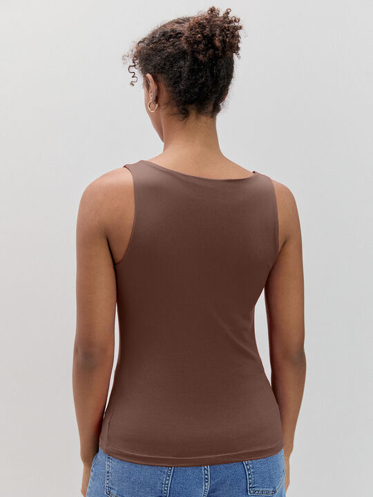 CAMISETA TIRANTE ANCHO Marron image number null