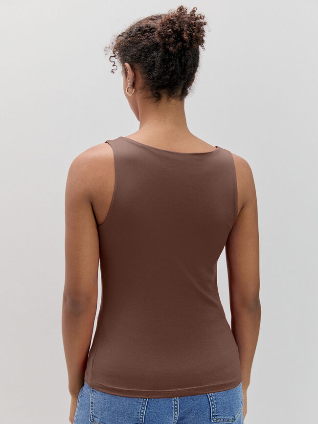 CAMISETA TIRANTE ANCHO Marron