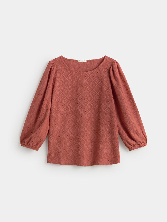 CAMISETA GLOBO LACE ROSA antique pink