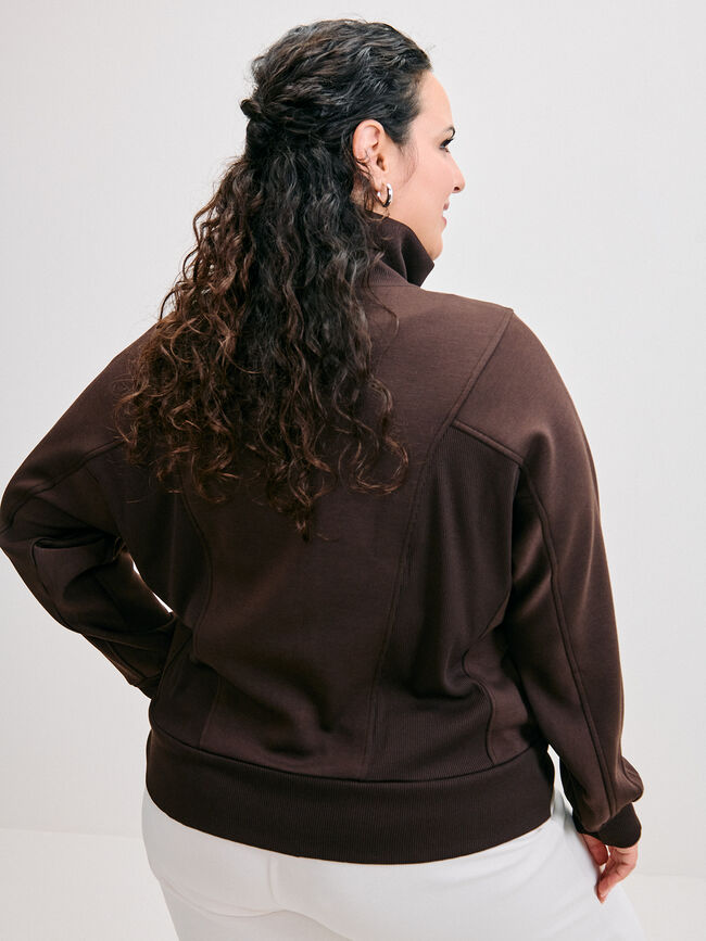 CHAQUETA CUELLO ALTO Marron Medio