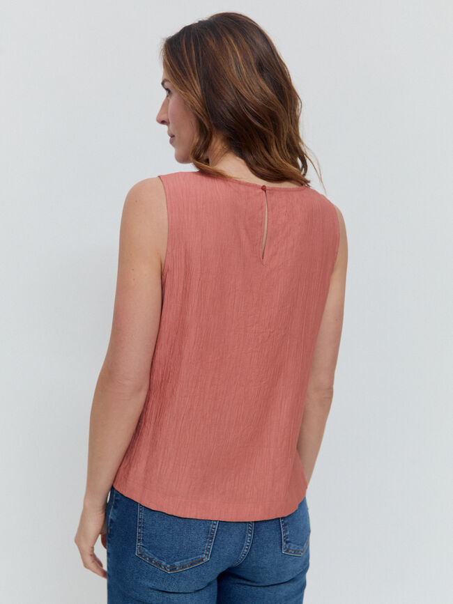 TOP ARRUGADO ABERTURAS Rosa Polvo