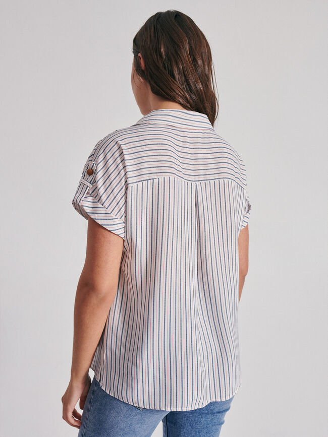 BLUSA RÚSTICA ABOTONADA Estampado 1