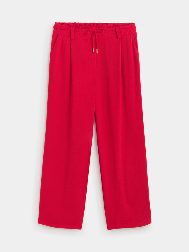 PANTALON ANCHO FLUIDO Rojo