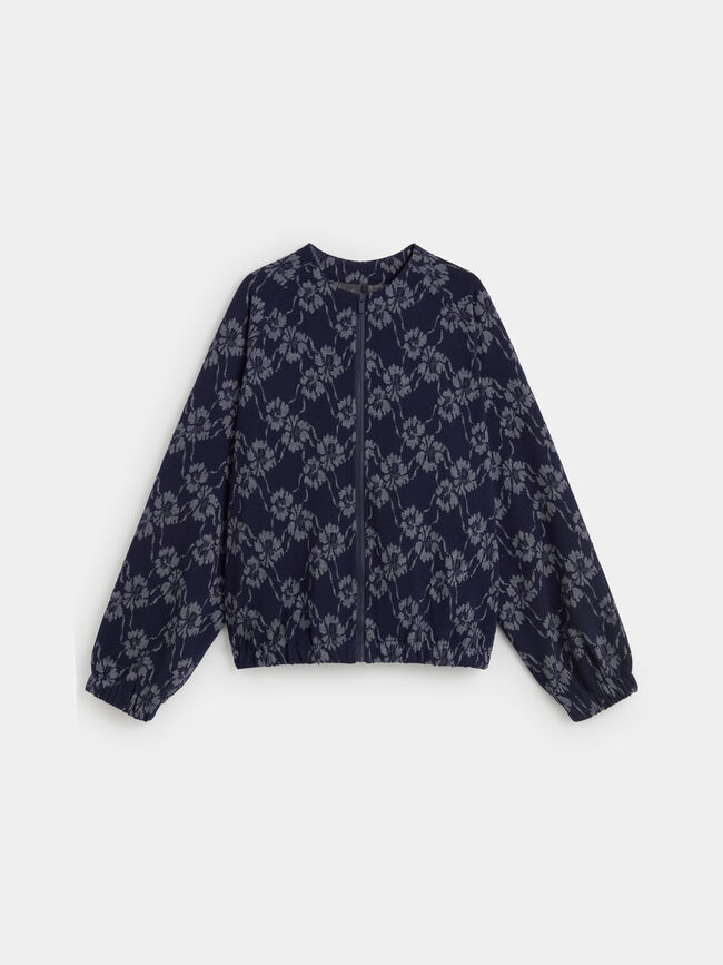 BOMBER JACQUARD Azul Marino