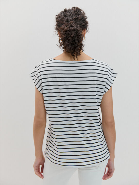 CAMISETA HOMBRO CAIDO Rayas 1 image number null