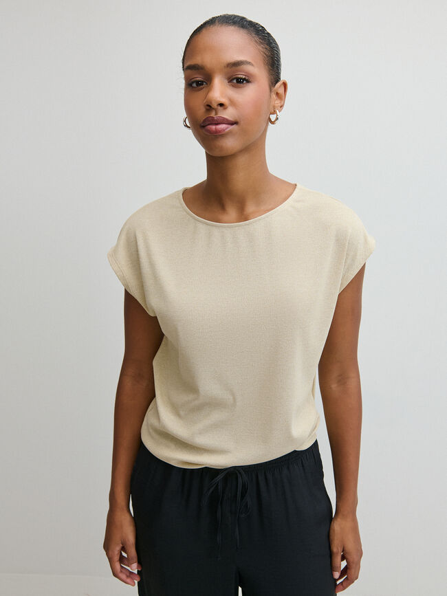 CAMISETA M/SISA CANAL&Eacute; LUREX Oro