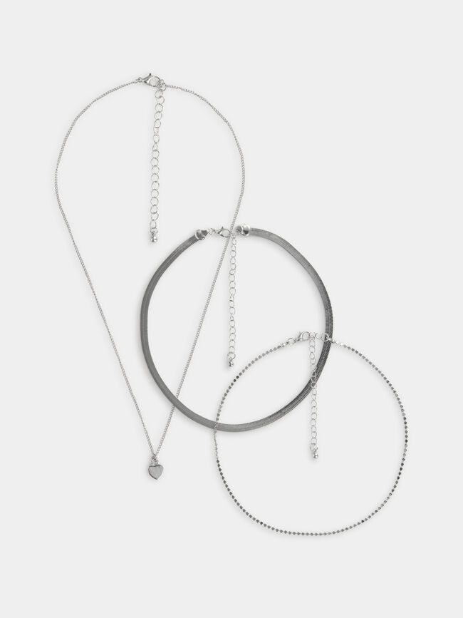 PACK COLLAR BAÑO PLATA Plata