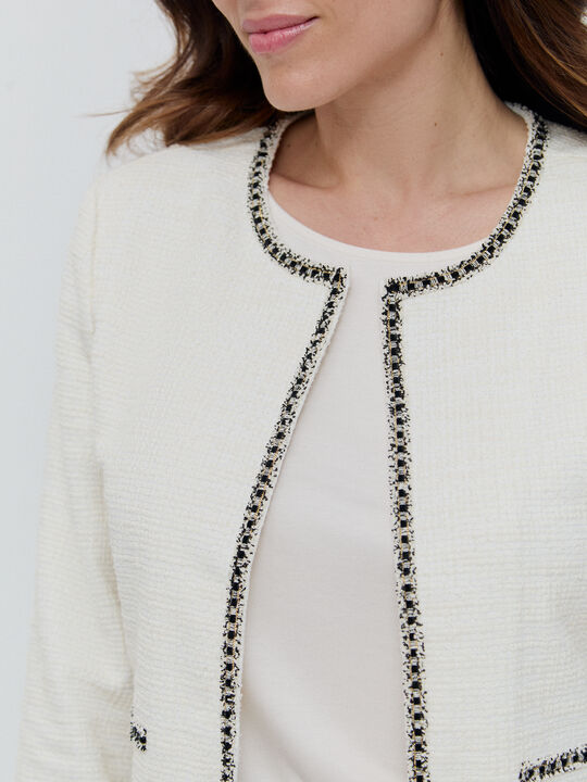 CHAQUETA DETALLE FORNITURA Crudo image number null