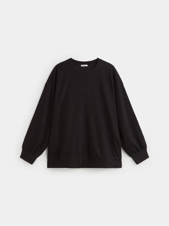 SUDADERA CORTES Negro