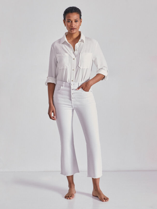 VAQUERO ACAMPANADO CAPRI Blanco Optico
