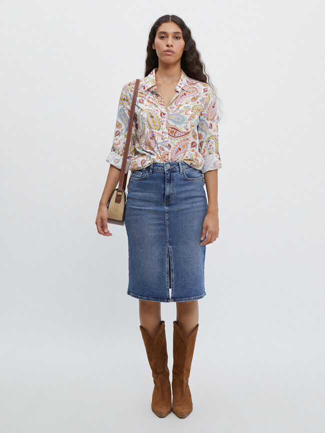 CAMISA ESTAMPADA Crudo